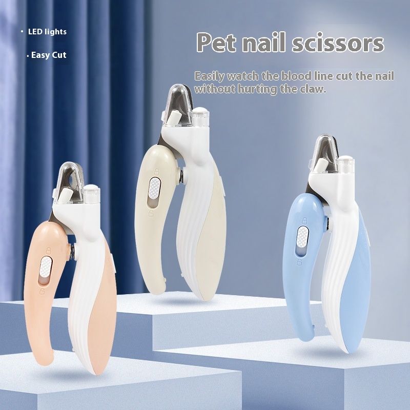 LED Anti Blut Position Haustier Nagelschleifer Katze Schere Hund Licht Clipper_voghion.com