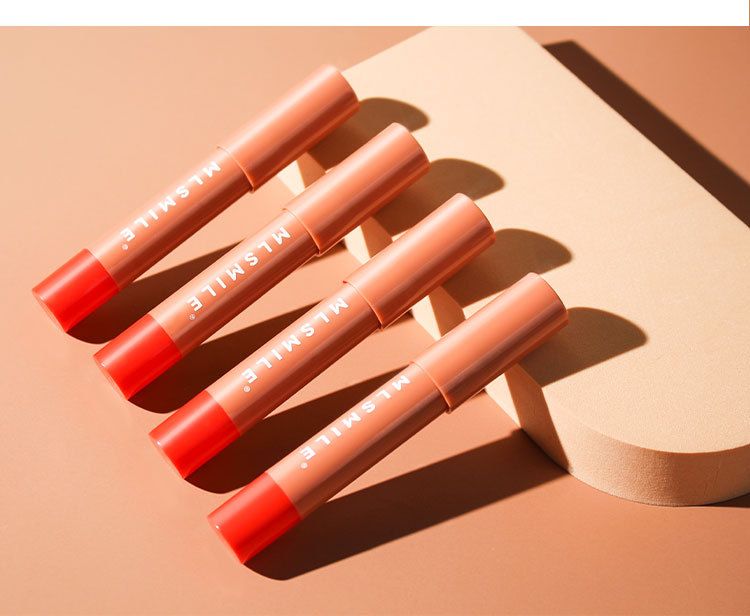 MLSMILE Colored Moisturizing Lipstick Lip Cheek Dual Use Six Color Lip Balm Long Lasting Moisturizing Lipstick Pen_voghion.com