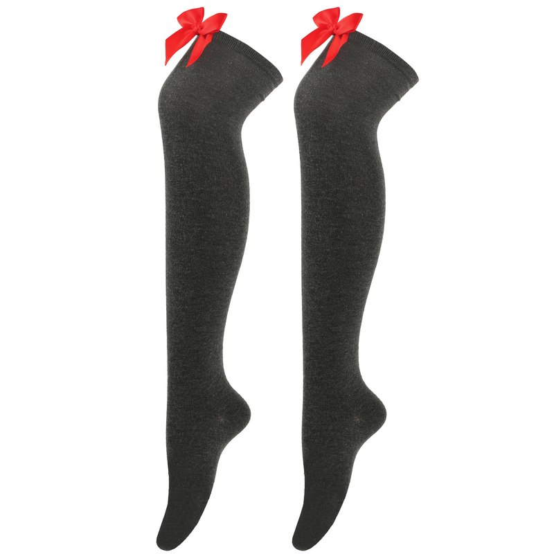 Calze sexy con fiocco per San Valentino sopra il ginocchio, calze alte, calze da donna, calze per feste di appuntamenti_voghion.com