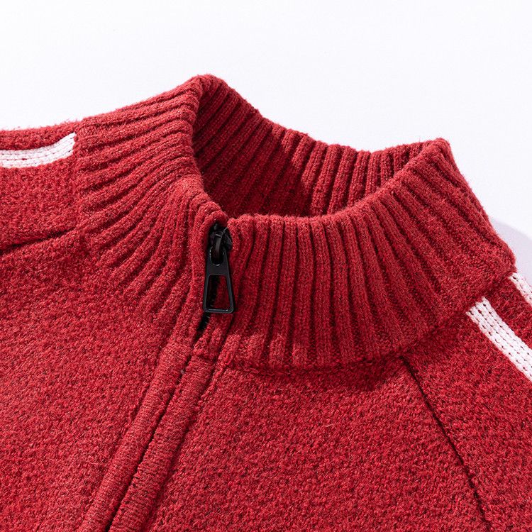 Men's Knit Cardigan With Stand Collar & Zipper - Lightweight Stretchable Pullover For Spring & Autumn | Slim Fit Casual & Business Wear_voghion.com