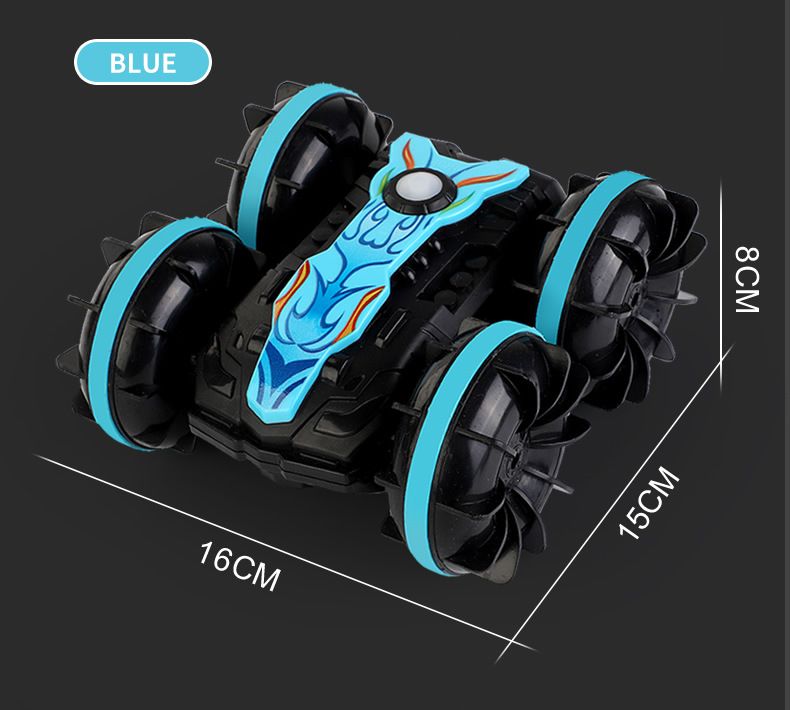 New double-sided rolling and rotating remote-controlled stunt amphibious beach toy_voghion.com