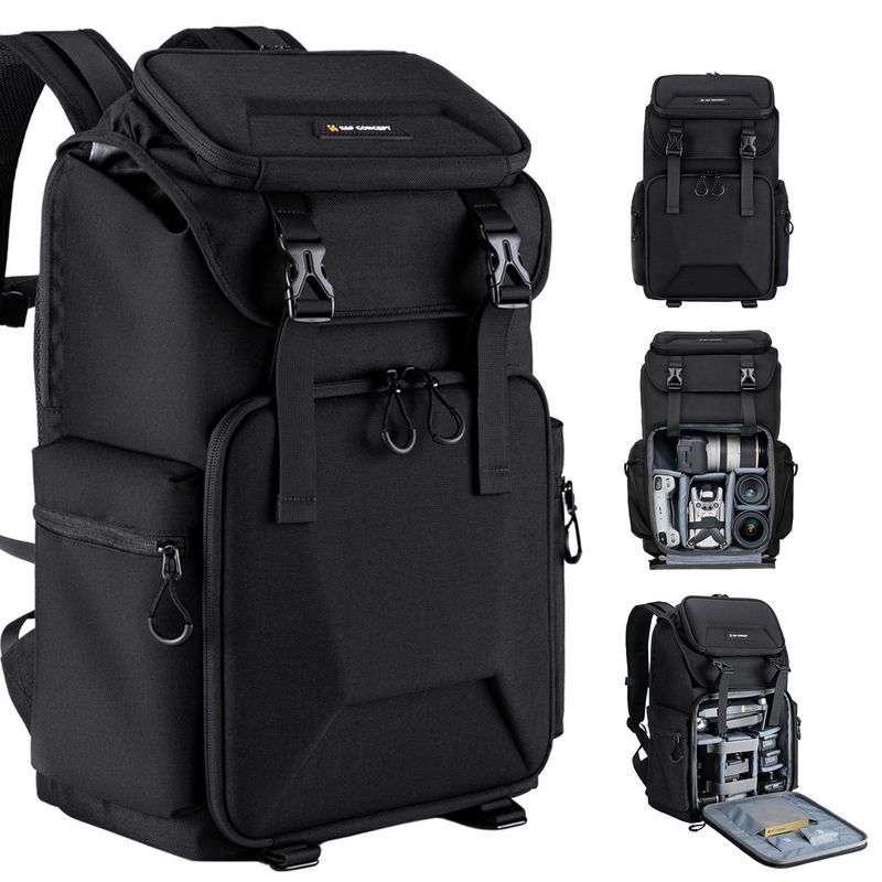 15.6" Backpack Bag For Sony Canon Nikon Photography 25L Camera Case Video Portable Tripod DSLR Lenses_voghion.com