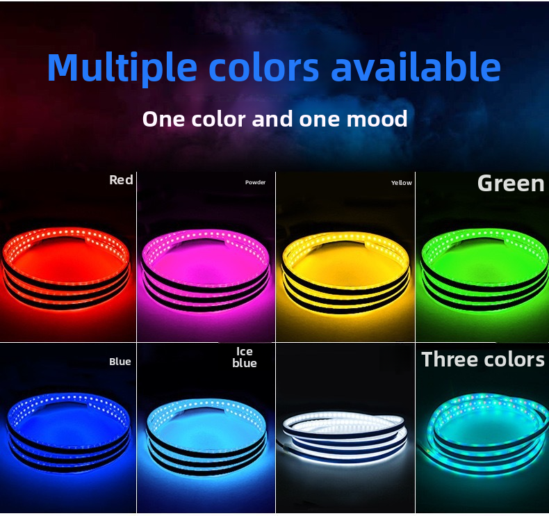 Auto Tagfahrlicht Durchgangstyp Lücke Lichtführungsstreifen Motorhaube Dekorative Mittelnetz LED modifizierte Lichter_voghion.com