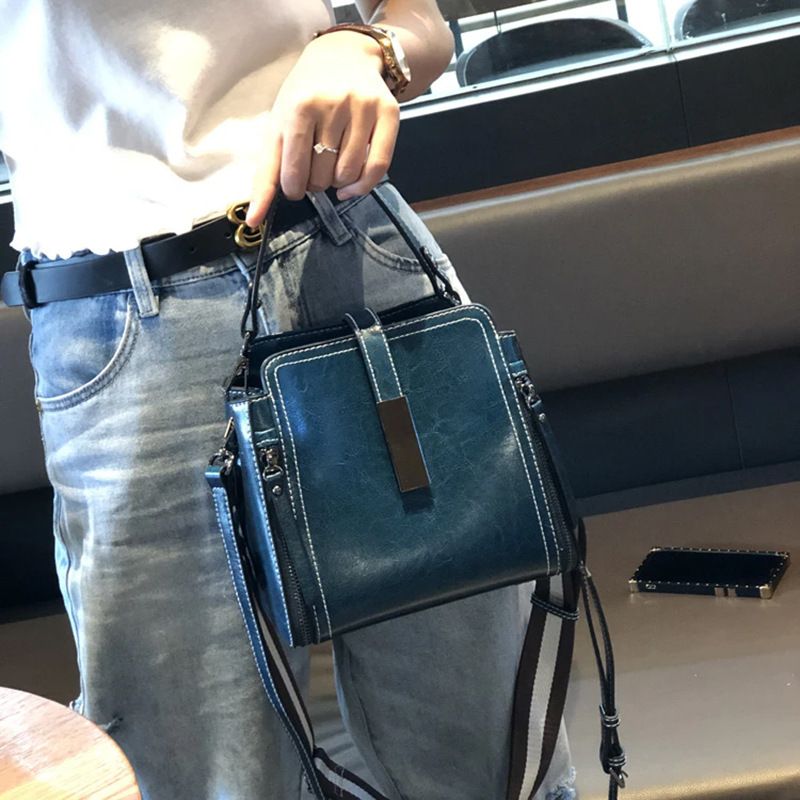 Borsa a tracolla versatile casual in pelle bovina da donna in vera pelle, nuova moda 2025_voghion.com