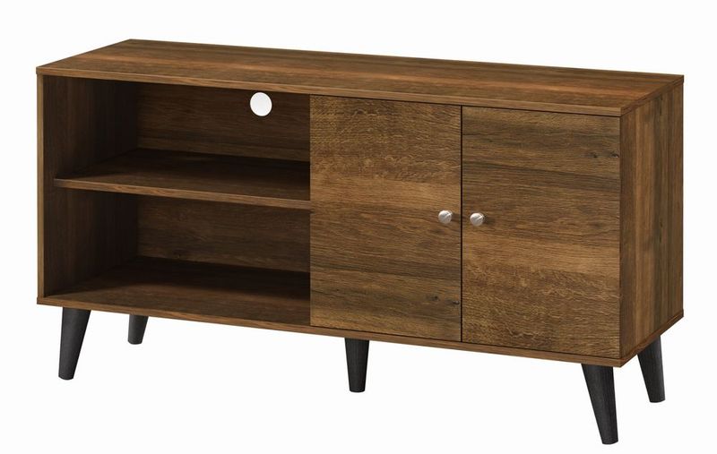 Amidon TV Stand For TVs Up To 47.3', With 2 Storage Shelves& 1 Cabinet, Modern Entertainment Centre For TV In Living Room In Brown_voghion.com