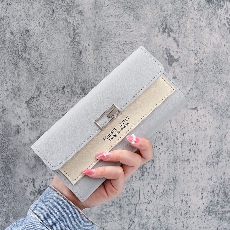 Long Wallet Ladies New Tri-Fold Clutch Multi-Functional Pu Bag Wallet_voghion.com