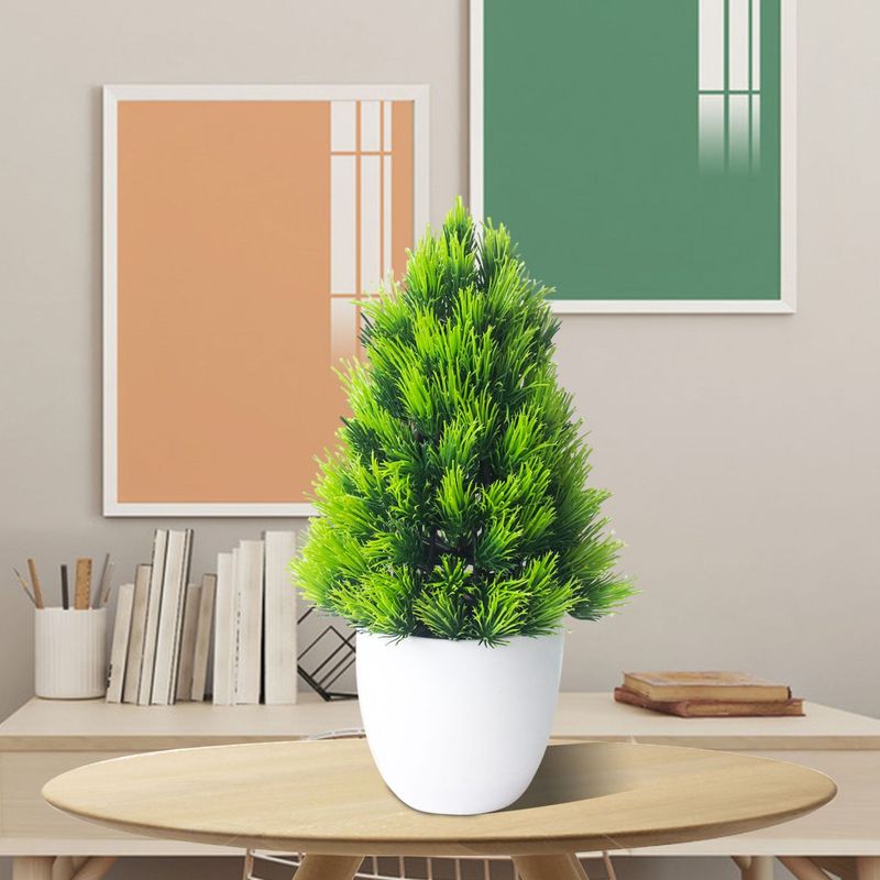 Simulazione albero di Natale bonsai plastica pianta verde fiore pianta in vaso piccola decorazione per la casa ornamenti da tavolo_voghion.com