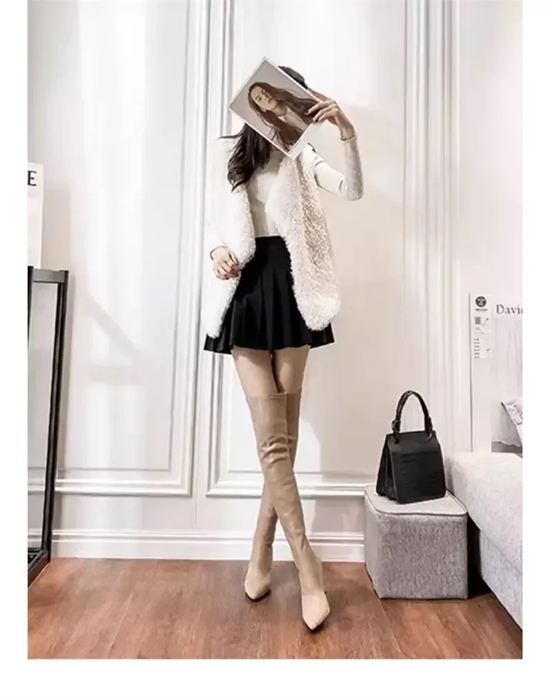 hot Free Shipping Designer Boots For Women Autumn New Simple And Versatile Fashion Vintage Casual Black Apricot_voghion.com