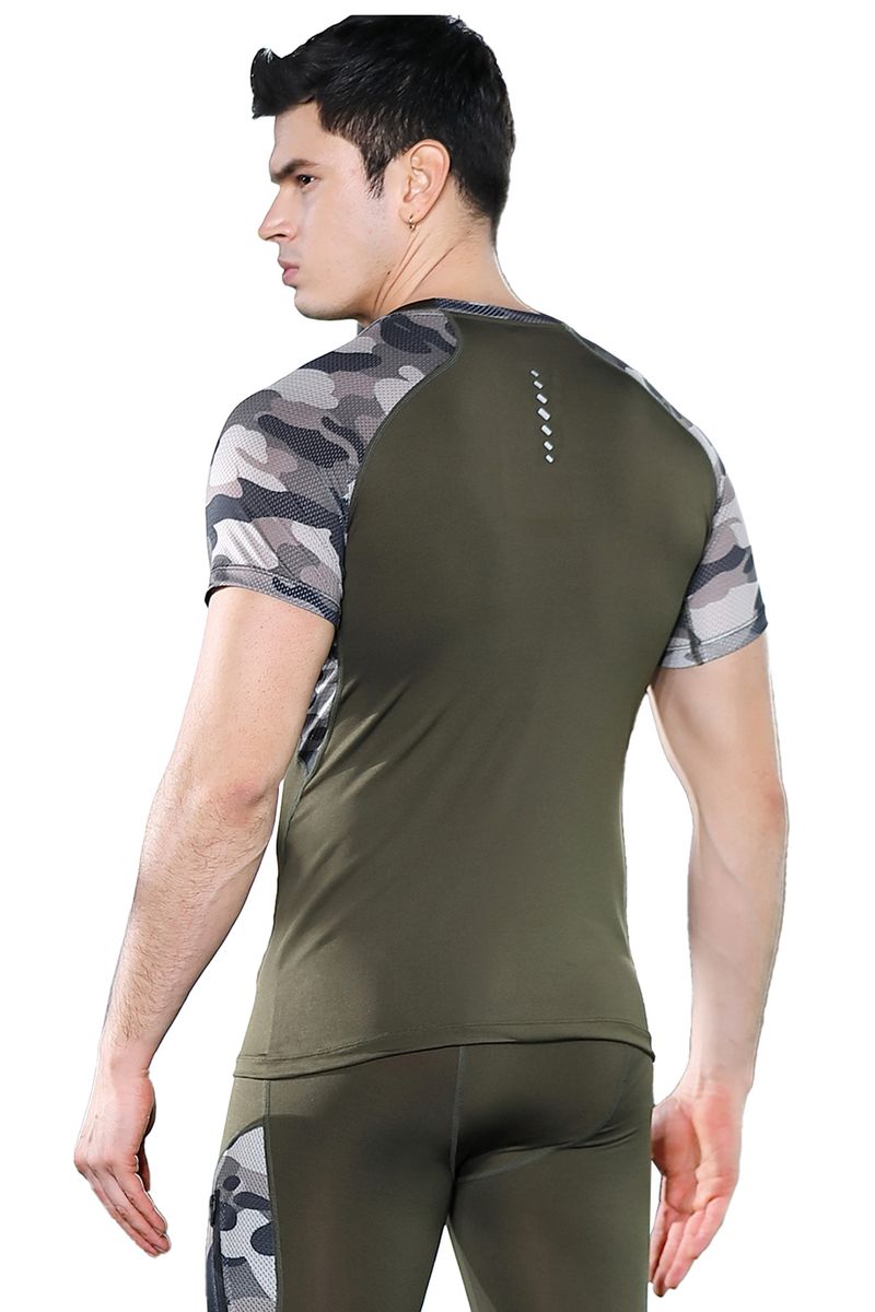 Sigutu Sports Speed Dry T-krekls Vīriešu Summer Stretch PRO Tight Running Training Īsām piedurknēm Fitnesa Apģērbi_voghion.com