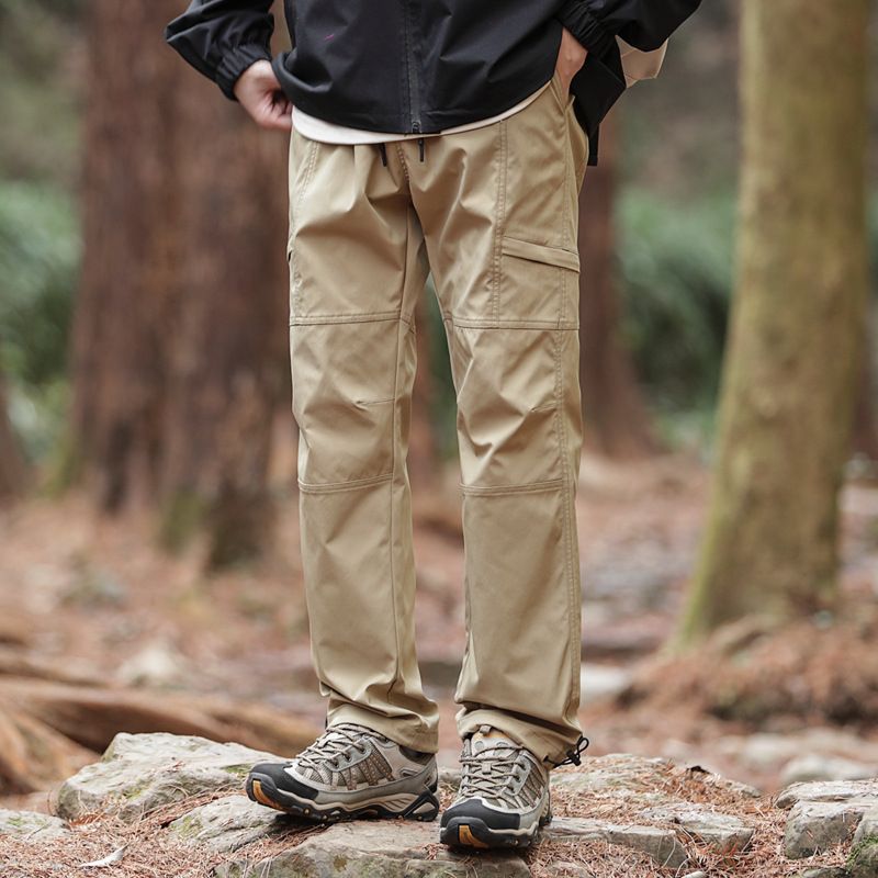 Pantalon d'alpinisme pour homme, tendance, ample, droit, en velours, chaud, décontracté, jambes larges, collection automne et hiver_voghion.com