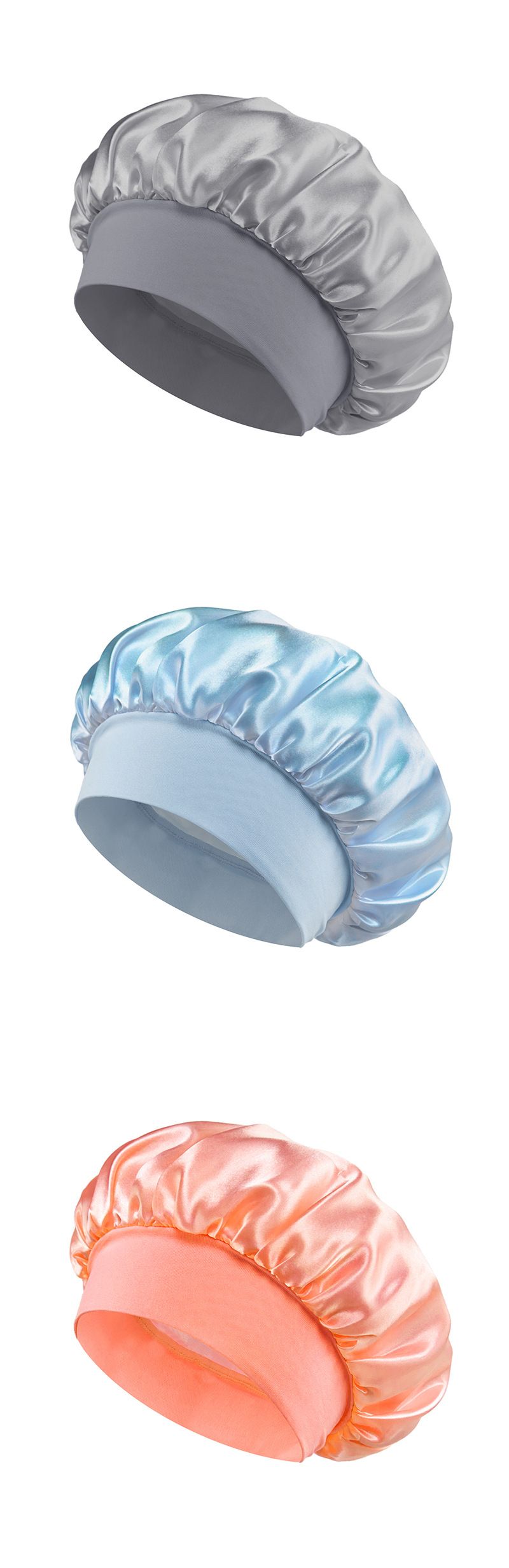 effen kleur brede rand elastische volwassen slaapmuts mannen en vrouwen mode haarverzorging schoonheid douchemuts satijn chemotherapie muts_voghion.com