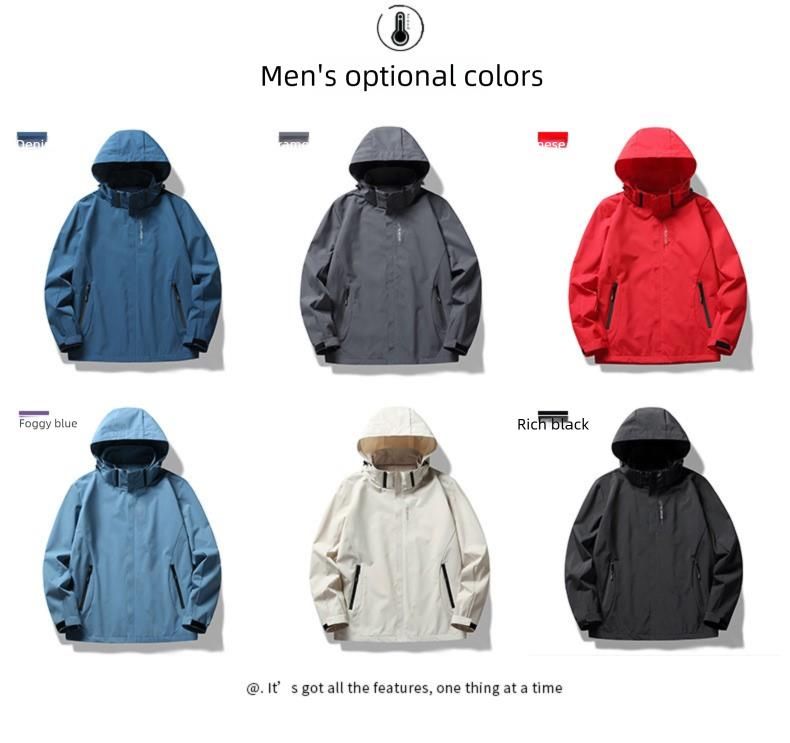 Outdoor Softshell Men Thin Coat Women Top Single Layer Hooded Windproof Waterproof Hiking Jacket Customizable_voghion.com