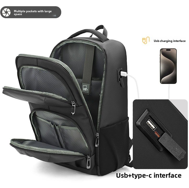 Large-Capacity Waterproof USB Backpack Multi-Functional Travel Bag For Outdoor Fashionable Camera Drone Charging_voghion.com
