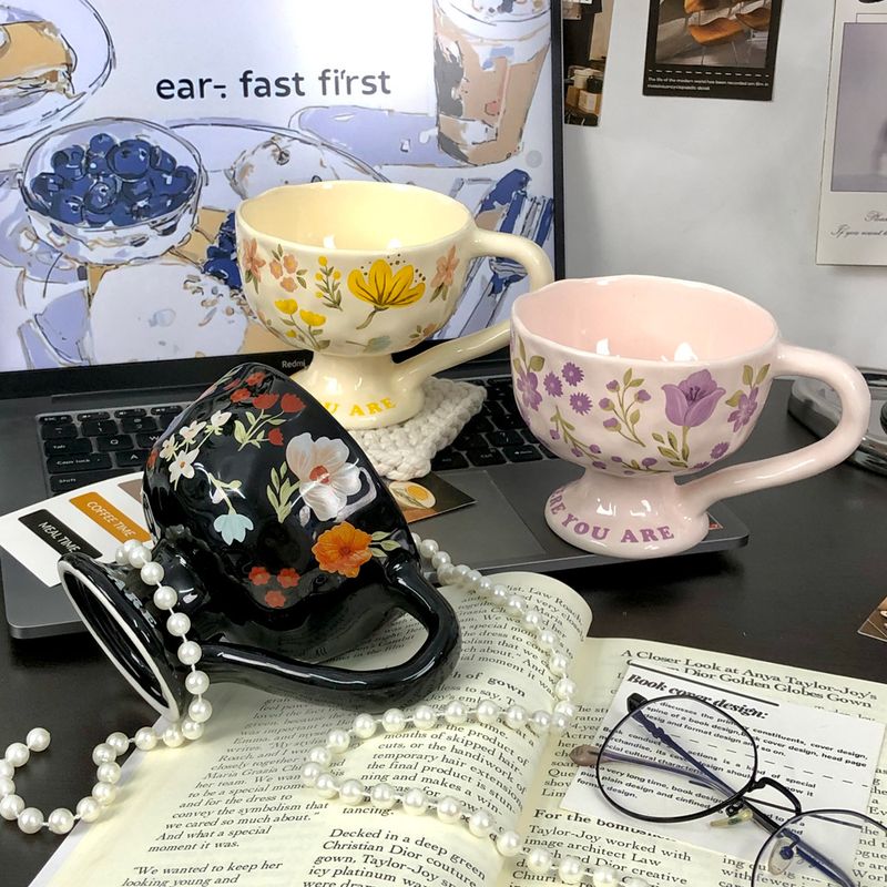 Keramikbecher Kaffeetasse mit großem Fassungsvermögen Wasserbecher für Paare_voghion.com