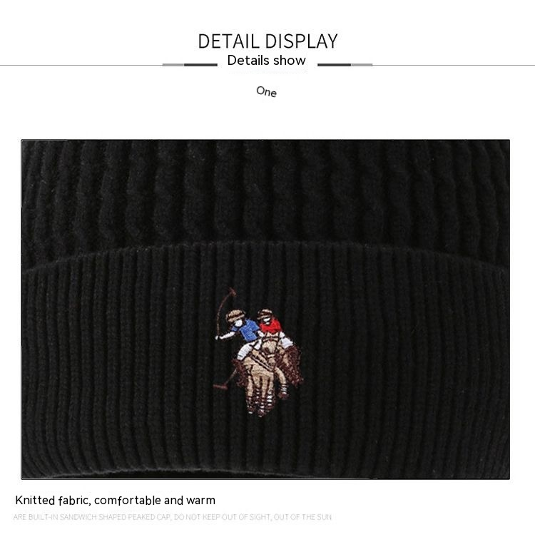 Hat, men's coldproof knitted plush thickened warm wool cotton hat, winter cycling windproof and cold hat_voghion.com