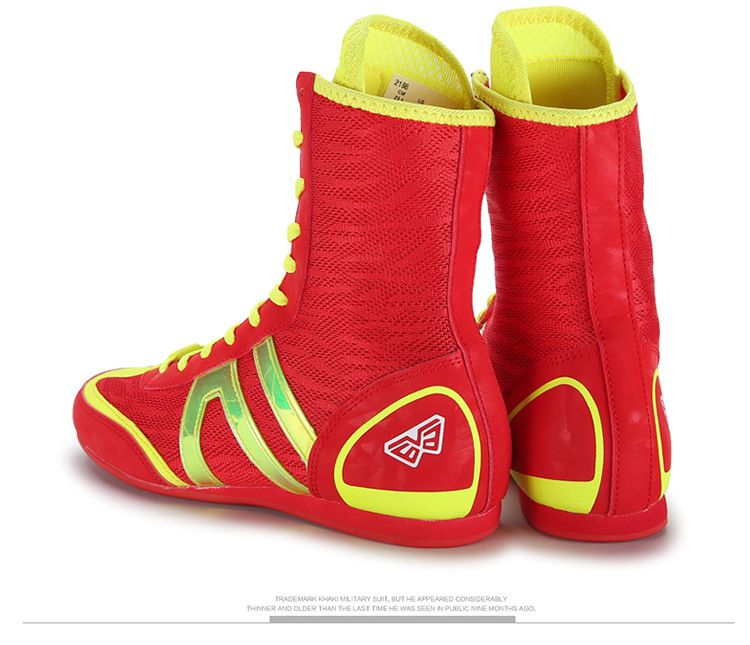 Sapatos unissex, calçados de boxe, cano alto, treinamento de luta, calçados de luta livre, academia interna, homens e mulheres, calçados de treinamento abrangentes, calçados de luta para competição_voghion.com