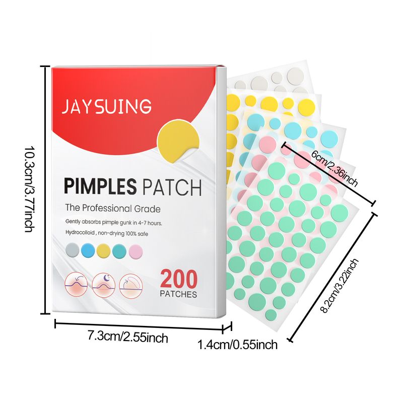 Gekleurde acne-stickers, gezichtsacne-herstellende reinigingsstickers voor de huid_voghion.com