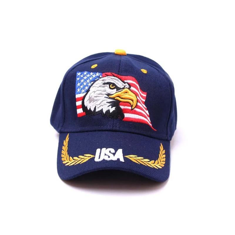Sıcak balıkçılık ABD Bayrağı Kartal 3D Nakış beyzbol şapkası Snapback Kapaklar Rahat Gorras baba şapkası Erkekler Kadınlar Için_voghion.com