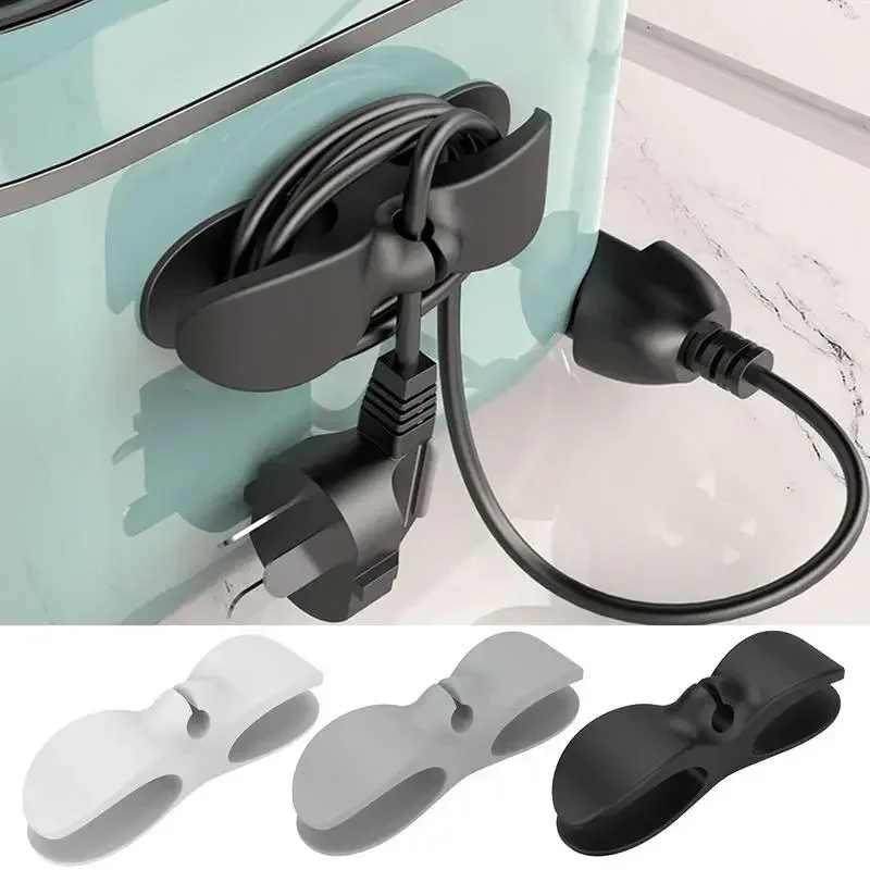 2 pezzi Organizzatore per cavi Clip per cavi - Avvolgicavo fisso per spina senza traccia Home EU_voghion.com