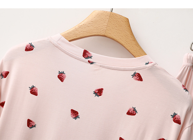 Indumenti da notte da donna Camicia da notte da donna Abito da casa fresco, comodo e ampio in modal a maniche corte_voghion.com