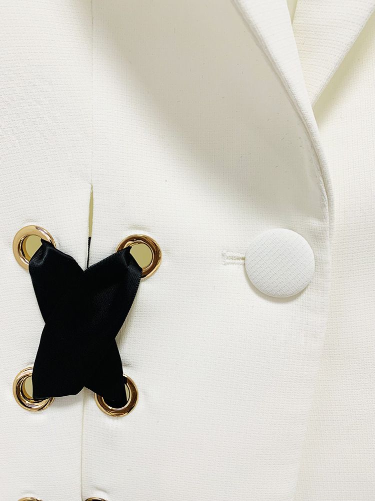 GraceChic In Stock 2025 Early Spring Series New European And American Celebrity Fashion Ribbon Tie Blazer Wide-Leg Pants Set_voghion.com