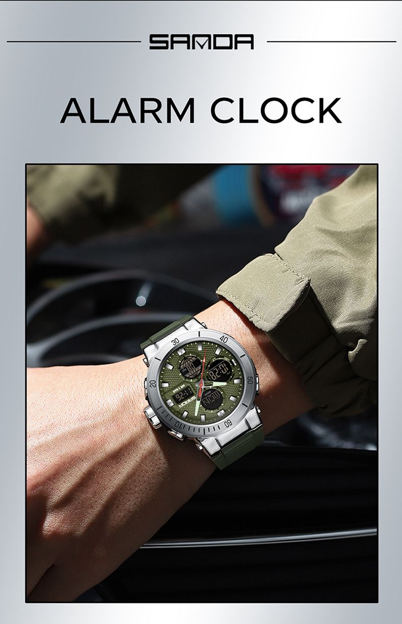 Men's And Women's Sport Digital Watch With Analog Display, Waterproof, Luminous, Multi-Function For Outdoor Activities, Students, And Daily Wear_voghion.com