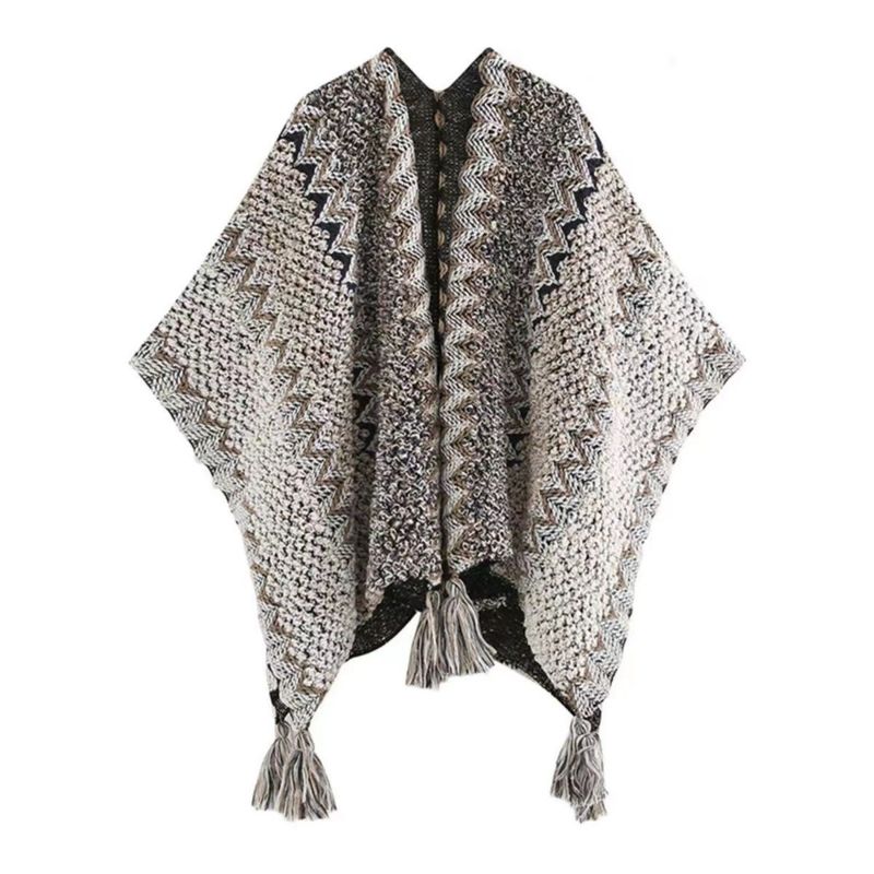 Retro etnische stijl sjaal dames reis buiten mantel mantel jas dubbele functie sjaal_voghion.com