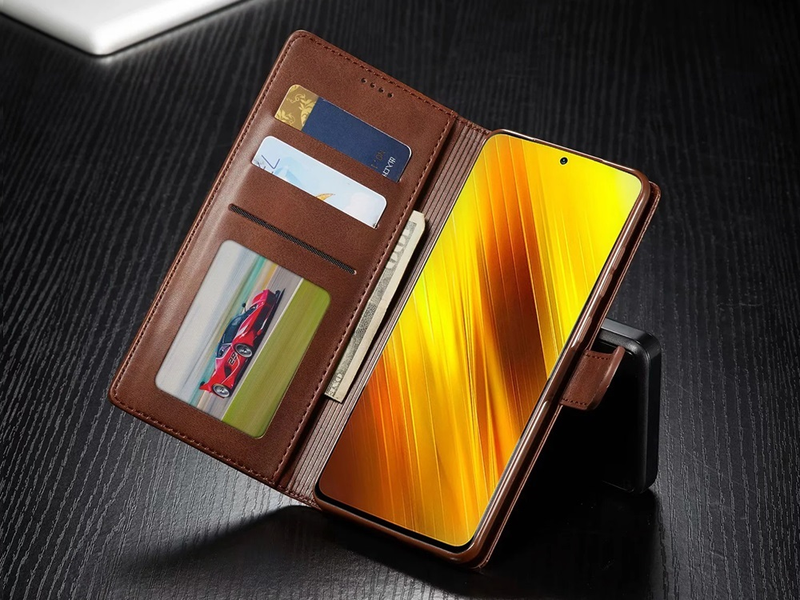 Nahast rahakotiümbris Xiaomi Poco F3 X3 X4 M4 M3 11T Pro NFC klappkaanele Redmi 10 Note 11 11S 10 9s 9 8 7 Power 9T 9A 8_voghion.com