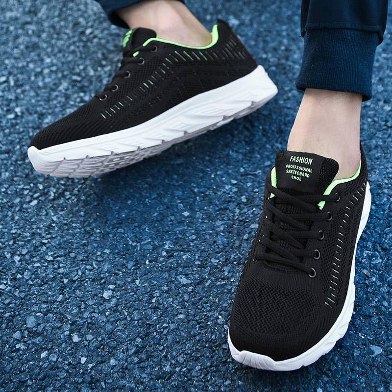 Spring And Autumn New Sports Casual Large Size Breathable Mesh Running Travel Men's Shoes_voghion.com
