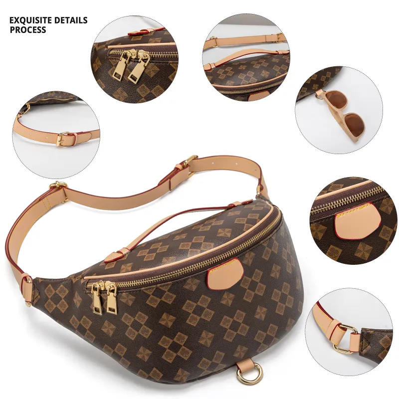 Designer Bag Free Shipping Monogram Pattern Fanny Pack With Adjustable Strap And Top Handle_voghion.com