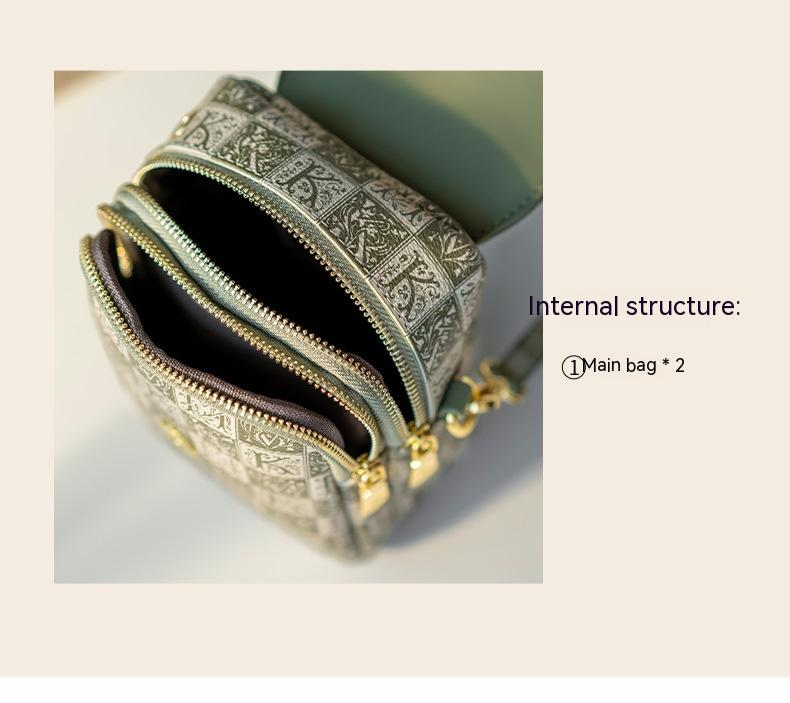 2023 Niche Women's Bag Light Luxury Double Compartment Large Capacity Mobile Phone Bag Versatile One Shoulder Messenger Bag_voghion.com