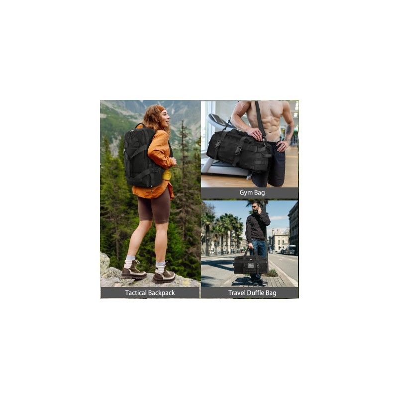 Men's Bags Universal Travel Duffel Bag With Shoe Compartment Gym Bag Unisex 3 In 1 Large Capacity Multifunctional Backpack_voghion.com