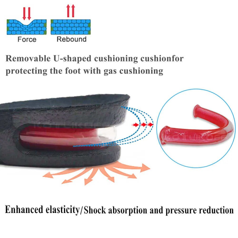 Invisible Increase Feet 3/5/7/9cm Lift Adjustable Cut Shoe Heel Insert Taller Height Insole For Shoes_voghion.com