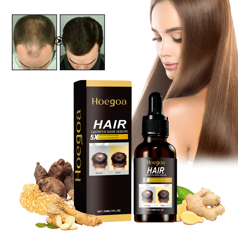 Hoegoa Ginger essence Repair Dry, Hairy, Damaged Soft, Fluffy, Glossy Dense Hair Essential Oil_voghion.com