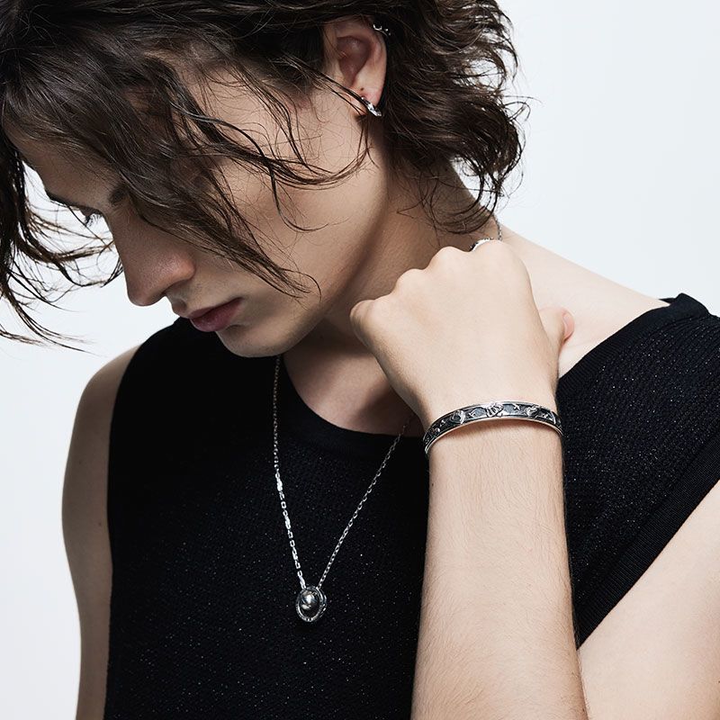 ACJA Pure Silver Basketball Necklace For Men Trendy Brand Pendant Design High-end Niche Accessories Qixi Festival Gift_voghion.com