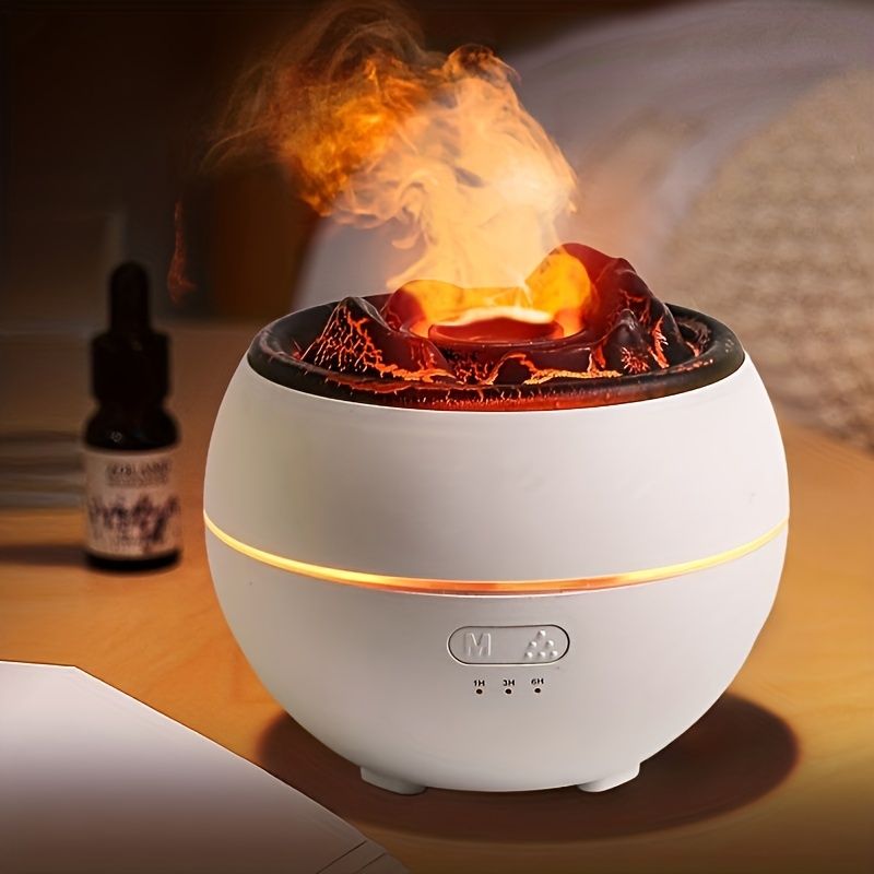 1pc OIITH 12.17oz USB Volcano Diffuser, Portable Humidifier For Home, Bathroom, Living Room, Bedroom - No Fragrance Included_voghion.com