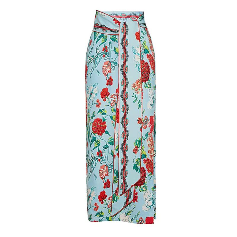 Badedragt med retro blomsterprint og flæsestropper til kvinder_voghion.com
