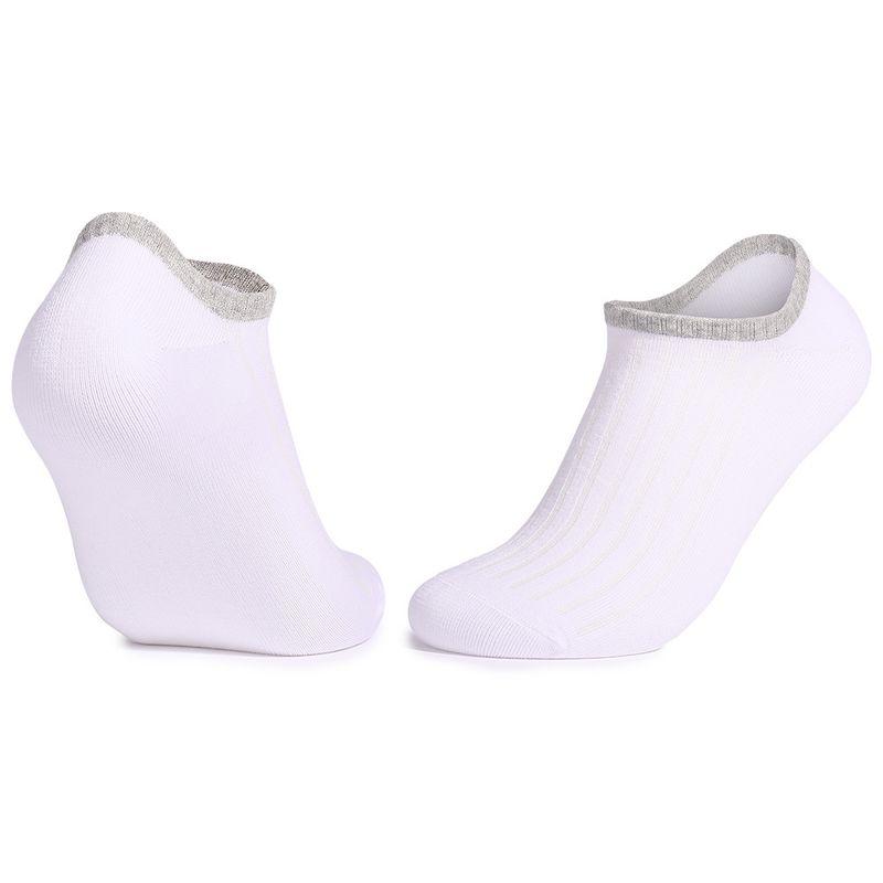 Men's socks casual cotton black white gray solid color breathable invisible cotton socks_voghion.com