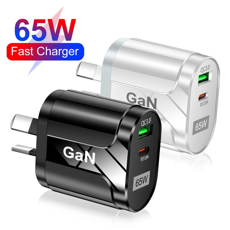 Music Festival 65 W australisches Standard-Galliumnitrid-PD-Schnellladegerät für Mobiltelefone QC3.0-Laptop-GaN-Netzteil_voghion.com