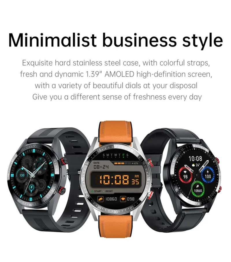 New 454*454 Screen Smart Watch Always Display The Time Bluetooth Call Local Music Smartwatch For Mens Android TWS_voghion.com
