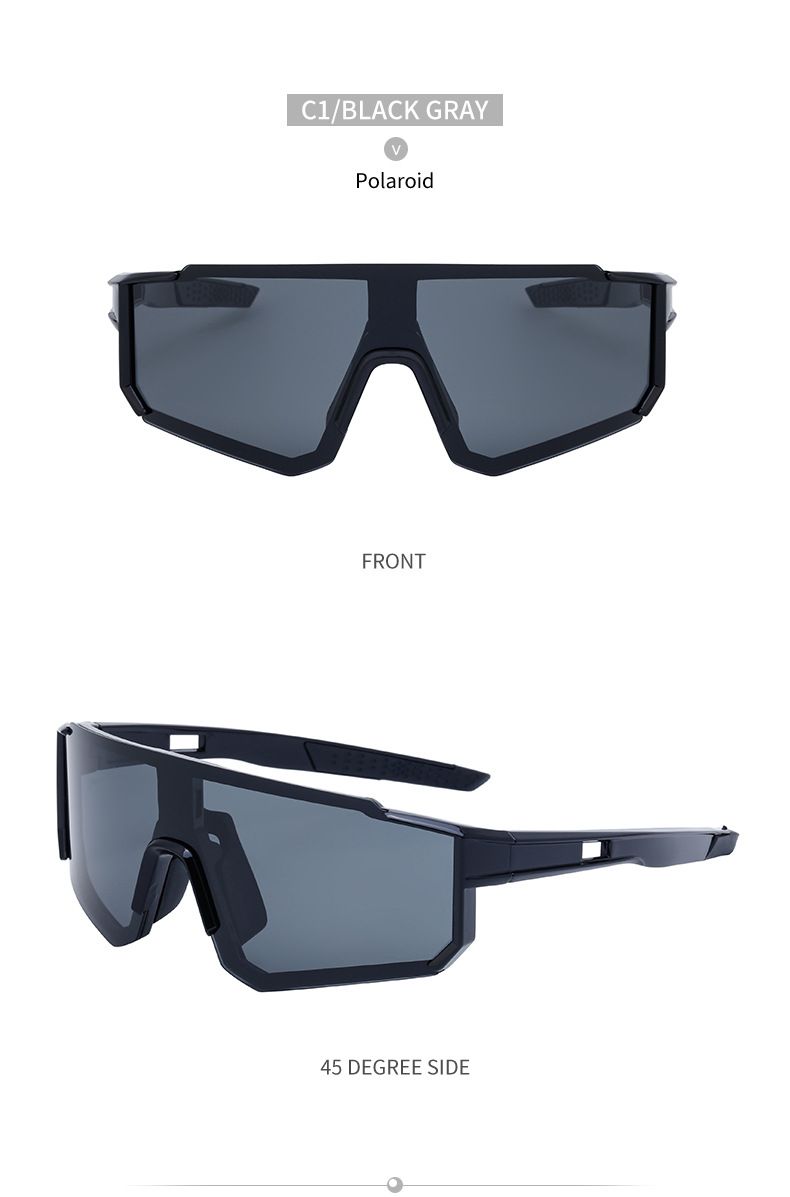 Polarisierte Sonnenbrille mit quadratischem Rahmen für Herren, winddichte Sonnenbrille zum Reiten im Freien_voghion.com