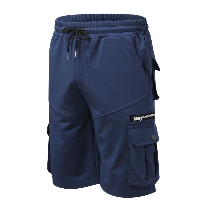2024 Summer New Workwear Shorts, Pure Cotton Loose Size 5/4 Pants, Men's Multi Bag Casual Pants_voghion.com