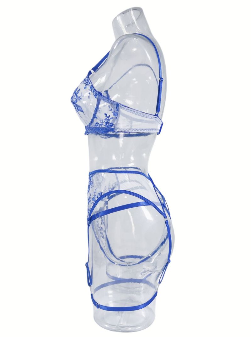 2025 Nuo New Style Push-Up Bra Mesh Embroidery See-Through Temptation Comfortable Close-Fitting Underwear Set For Women_voghion.com