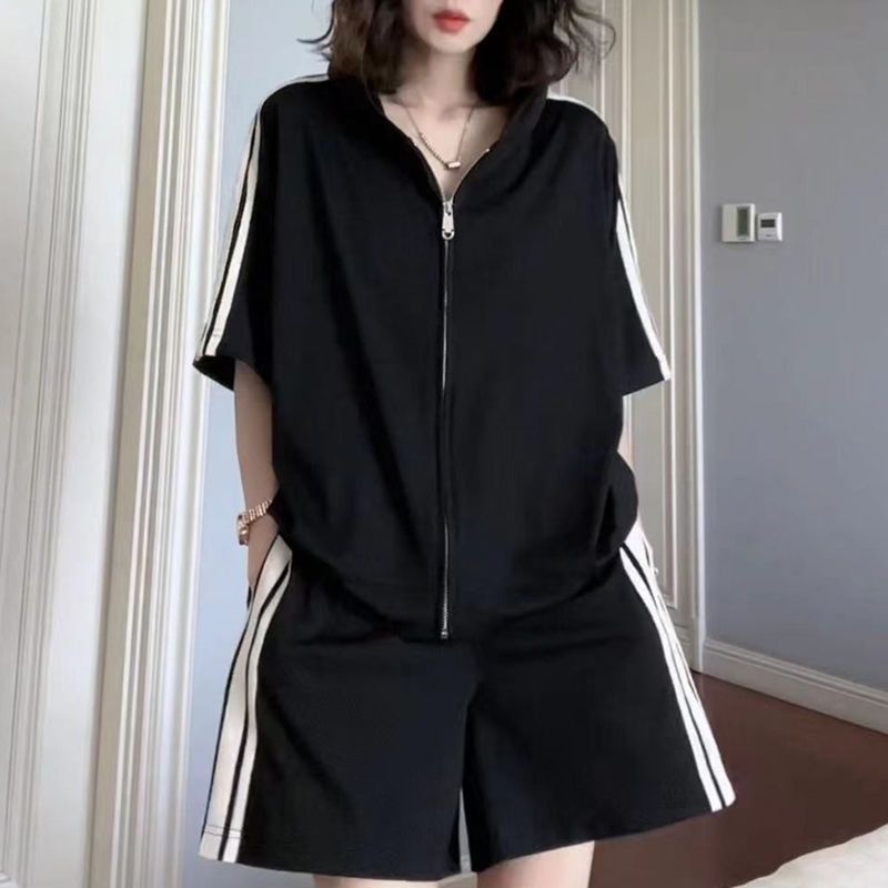 2024 Women's Summer Loose Fashionable Large Size Two-Piece Set_voghion.com