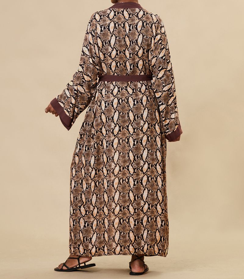 Women's Clothing Beach cover-up rayon zebra pattern holiday bikini sunscreen cardigan dress large size loose_voghion.com