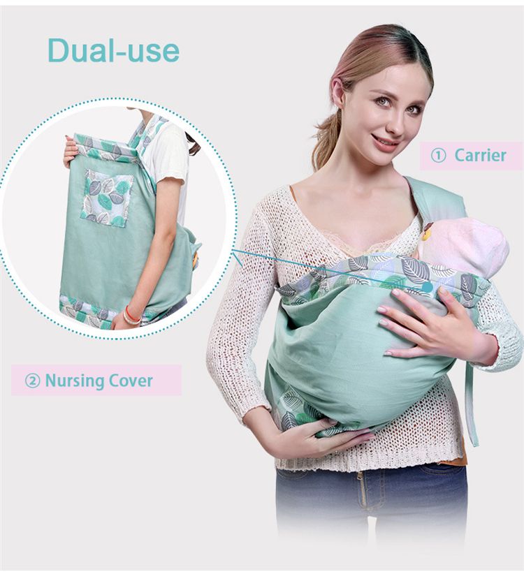 Babytragetuch für Neugeborene, doppelt verwendbar, Stilltuch, Netzstoff, Stilltragen bis zu 59 kg (0–36 M)_voghion.com
