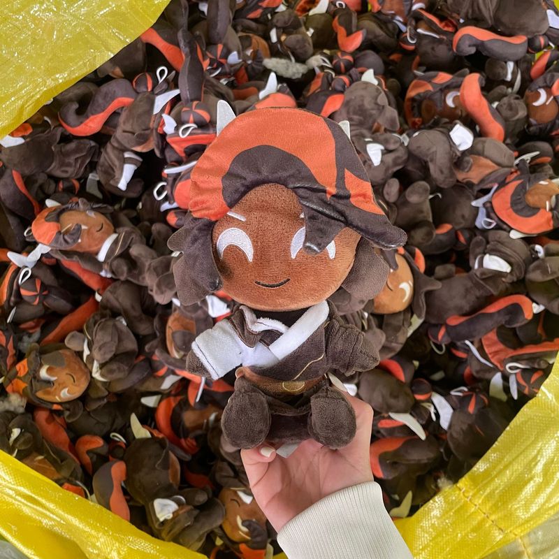 Pelúcia Shadow Milk Cookie - Boneca colecionável macia e fofinha do Cookie Kingdom, presente perfeito para crianças e fãs (vários personagens disponíveis)_voghion.com