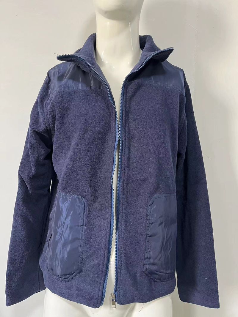 2024 Spring And Autumn New Men's Color Block Fleece Stand Collar Jacket_voghion.com