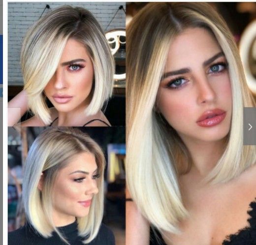 Pelucas rectas cortas sintéticas de Bob, peluca de Color rubio para mujeres, cabello Natural resistente al calor_voghion.com