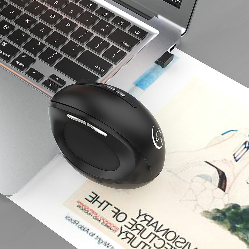 Mouse wireless 2.4G per desktop verticale optoelettronico YWYT G836_voghion.com
